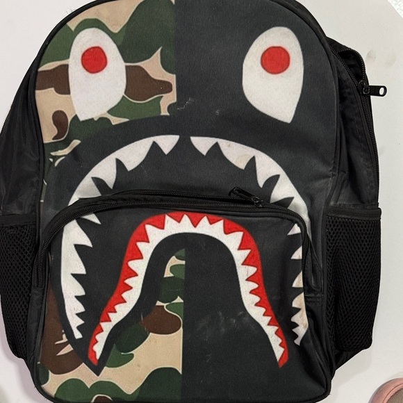 Camouflage Shark Face Backpack